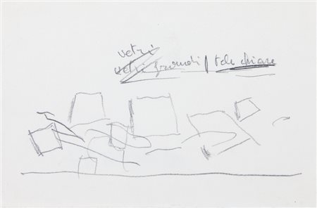 MARCO GASTINI (1938-) Disegno MG/AI-037grafite su carta cm 14x21sul retro:...