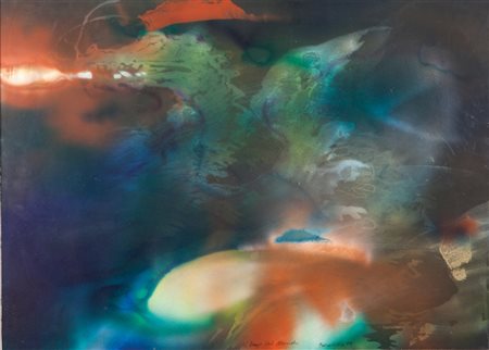 PAOLO BARATELLA (1935-2000) Il drago del mondo 1989tecnica mista su carta cm...