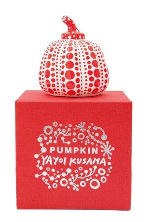 KUSAMA YAYOI (1929-) Red and Yellow Pumpkins 2013resina fusa verniciata cm 10...