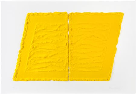PINO PINELLI (1938-) Pittura gialla 2006tecnica mista su tavola cm 60x85...