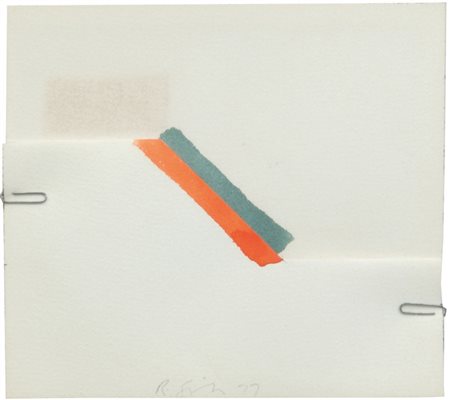 RICHARD SMITH (1931-2016) Folds AE 86 1976acquerello su cartoncino cm...