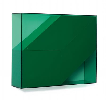 RODOLFO ARICO' (1930-2002) Scatola verde 1968acrilico e cartone in box di...