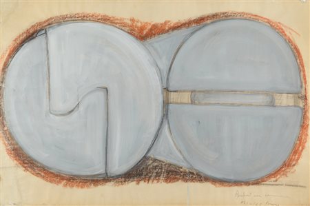 ANDREA CASCELLA (1920-1990) Studio per pietra tagliata 1968tecnica mista cm...