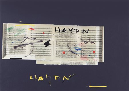 GIUSEPPE CHIARI (1926-2007) Haydn (anni 2000)tecnica mista e collage su carta...
