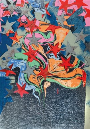 MARIO SCHIFANO (1934-1998) Tutte stelle (prima metà anni '70)serigrafia su...