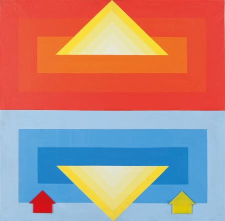 FEDI FERNANDA (1940-) Struttura Rossa e Blu 1970acrilico e plexiglass su tela...