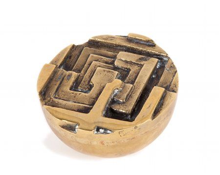 ANONIMO (-) Semisfera ottone Ø cm 9 5 h cm 6firma non...