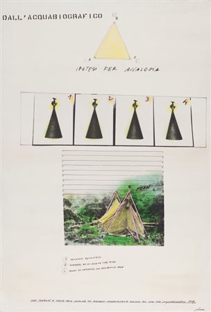 FABRIZIO PLESSI (1940-) Dall'acquabiografico ipotesi per analogia 1974tela...