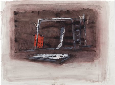 ALBERTO GHINZANI (1939-2015) Senza titolo tecnica mista su carta cm...