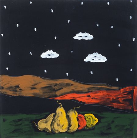 TANO FESTA (1938-1988) Natura morta nel paesaggio (anni '80)acrilico su tela...