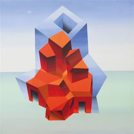 MARCELLO JORI (1951-) Senza titolo 1989acrilico su tavola cm 140x140firmato e...