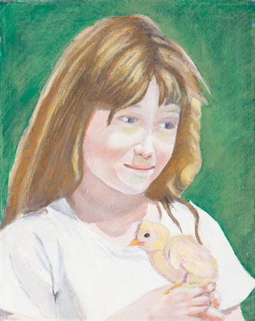 GIANMARCO MONTESANO (1949-) L'indifferenza del pulcino 1991olio su tela cm...