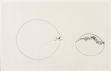 EMILIO SCANAVINO (1922-1986) Senza titolo 1969carboncino su carta cm 31 5x50...