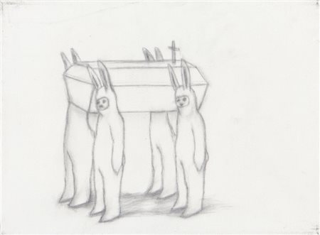 LUIGI PRESICCE (1976-) Senza titolo 2005carboncino su tela cm 30x40firmato e...