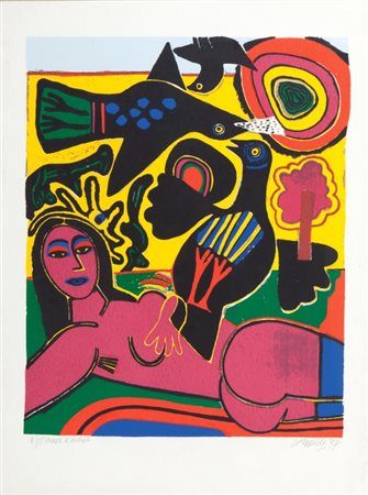 CORNEILLE (CORNELIUS VAN BEVERLOO) (1922-2010) Senza titolo 1997serigrafia cm...