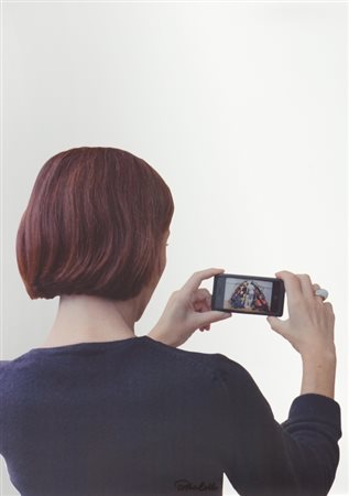 MICHELANGELO PISTOLETTO (1933-) Ragazza che fotografa 2015stampa offset su...