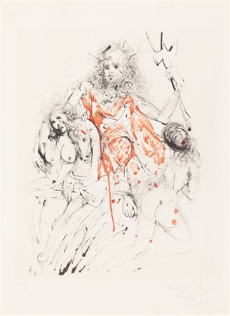 SALVADOR DALI' (1904-1989) Lotto di due opereLot of two worksSaturno dalla...