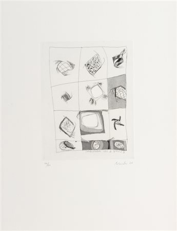 GASTONE NOVELLI (1925-1968) 3 lune e sei aquiloni 1966acquaforte acquatinta e...