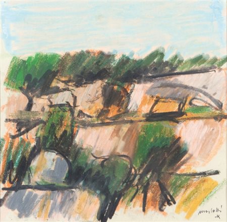 ENNIO MORLOTTI (1910-1992) Senza titolo (Paesaggio)pastello su carta cm...