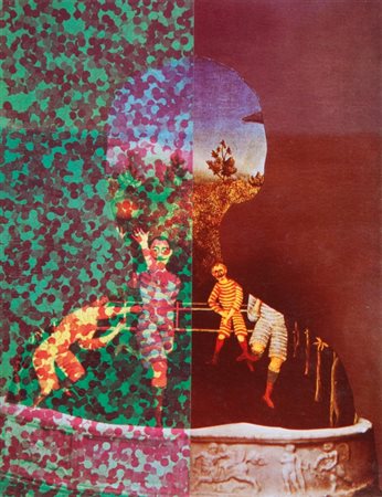 JIRI KOLAR (1914-2002) Da Picasso 1985collage fotografico cm 22 5x17 5firmato...