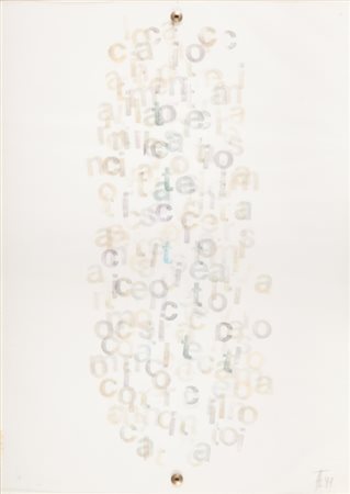 ARRIGO (TOTINO) LORA (1928-2016) Senza titolo 1991timbri su carta in...