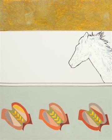 RENATO MAMBOR (1936-2014) I tre melograni 2004acrilico su tela tamburata cm...