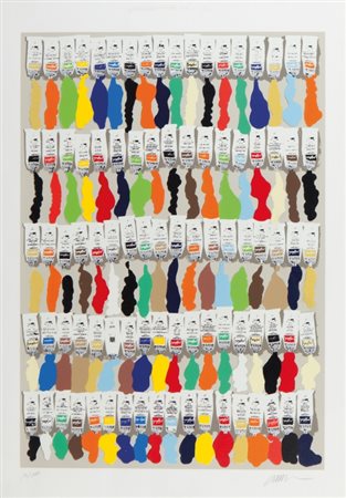 FERNANDEZ ARMAN (1928-2005) Senza titolo serigrafia con intervento...