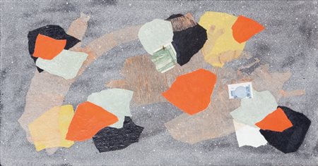 GIULIO TURCATO (1912-1995) Senza titolo (primi anni'70)collage e sabbia su...