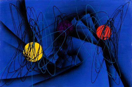 ROBERTO CRIPPA (1921-1972) Spirale 1951olio su tela cm 40x60firmato datato e...