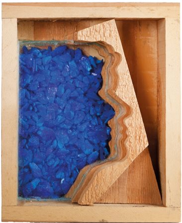 MARIO CEROLI (1938-) Senza titolo 2002solfato di rame e plexiglass in legno...