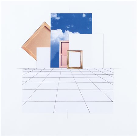 GIULIO PAOLINI (1940-) Senza titolo 2007matita e collage su carta cm...