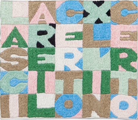 ALIGHIERO BOETTI (1940-1994) Lasciare il certo per l'incerto 1992ricamo su...