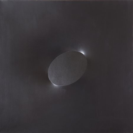 TURI SIMETI (1929-) Un ovale 1968acrilico su tela sagomata cm 100x100firmato...