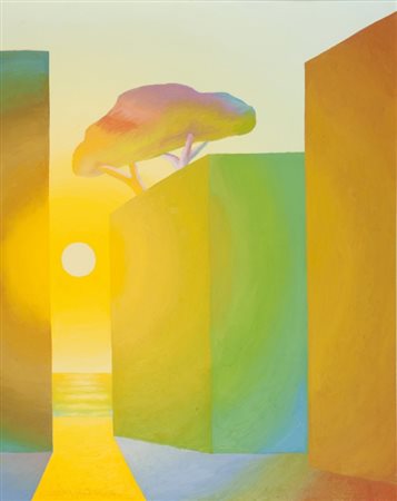 SALVO (1947-2015) Senza titolo 1987olio su tela cm 100x80 firmato e datato...