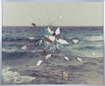 GIULIO PAOLINI (1940-) Cythère 1983fotografia a colori collage su vetro...