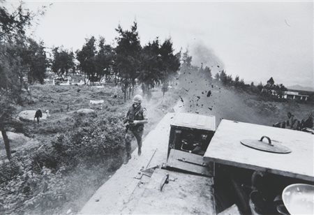 BURNETT DAVID (1946-) Vietnam1965stampa vintage ai sali d'argentocm 16 2x24 -...