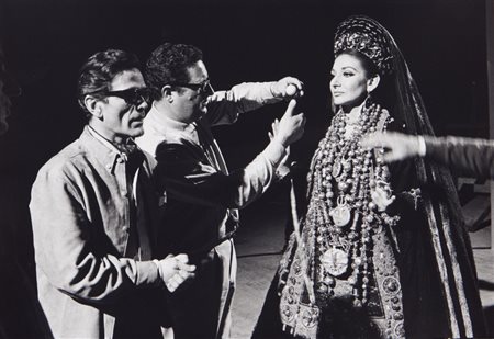TAZIO SECCHIAROLI (1925-1988) Pier Paolo Pasolini Maria Callas e Tosi sul set...