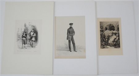 Cartella contenente numerose incisioni del secolo XIX/XX (difetti)