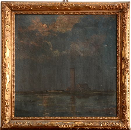 Beppe Ciardi (Venezia 1875 - Quinto 1932)(Attribuito) "Torcello" olio su tela...