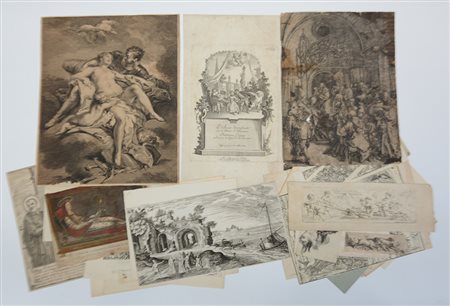 Cartella contenete numerose incisioni di diversa epoca e autore (difetti)