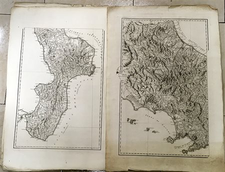 Gruppo di quattro carte geografiche del secolo XVIII/XIX inerenti i territori...