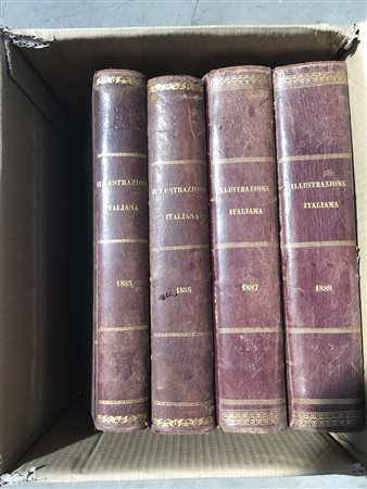 [ILLUSTRAZIONE ITALIANA]. 3 cartoni con una serie di numeri della celebre...