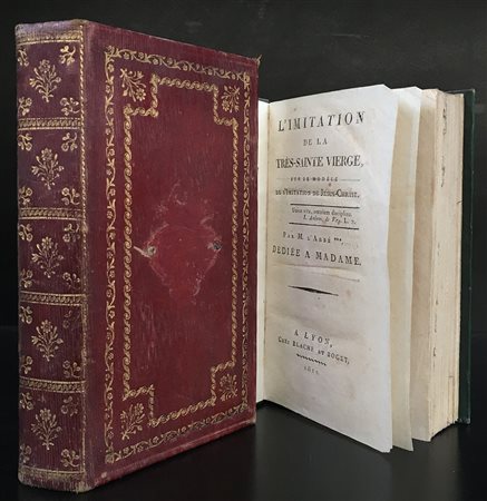 [LEGATURE] Lotto di 2 legature in marocchino rosso e verde degli inizi del...