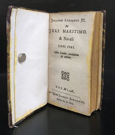 LOCCENIUS, J. De iure maritimo & navali libris tres. Stoccolma: Joannis...