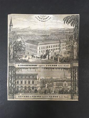 [LOTTERIA] Curioso biglietto pubblicitario della Lotteria Zinner and Comp....