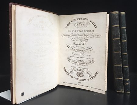 Lotto di libri contenenti alcune traduzioni manoscritte di opere di John...