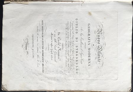 [ATLANTE] ROSSARI C. Nuovo Atlante di geografia moderna. Milano: [s.e] 1824....