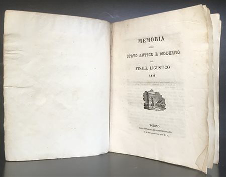 [FINALE LIGURE] Memoria sullo stato antico e moderno del Finale Ligustico....
