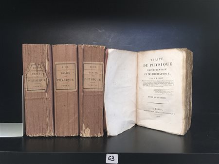 BIOT J. B. Traitè de pysique. Parigi: Deterville, 1816. 4to 4 voll. 22 tavole...