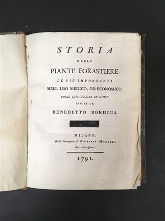 BORDIGA, Benedetto. Storia delle piante forastiere le piu importanti nell'uso...
